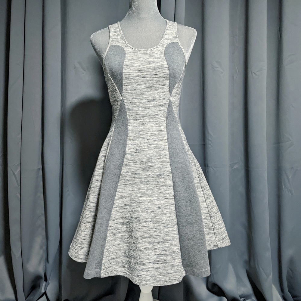 Charlotte Eskildsen Gray shades skater a-line stretch dress